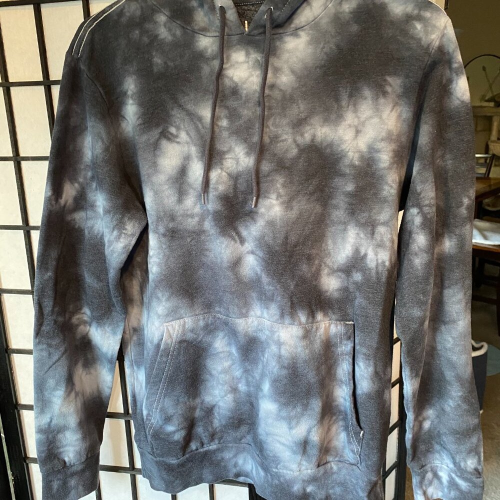 Navy Blue and White Hoodie